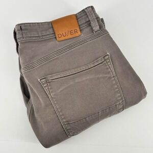 DU/ER Performance N2X Relaxed Taper Pants Brown Grey Mens 32x30 Waist